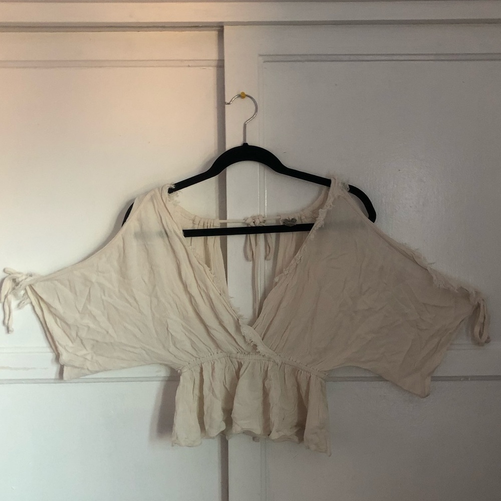 Beige bohemian top